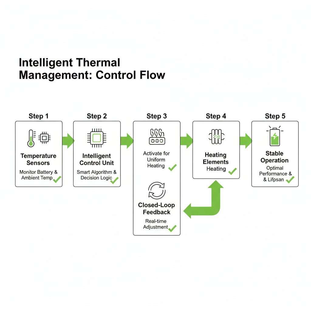 battery thermal management heating working principle diagram