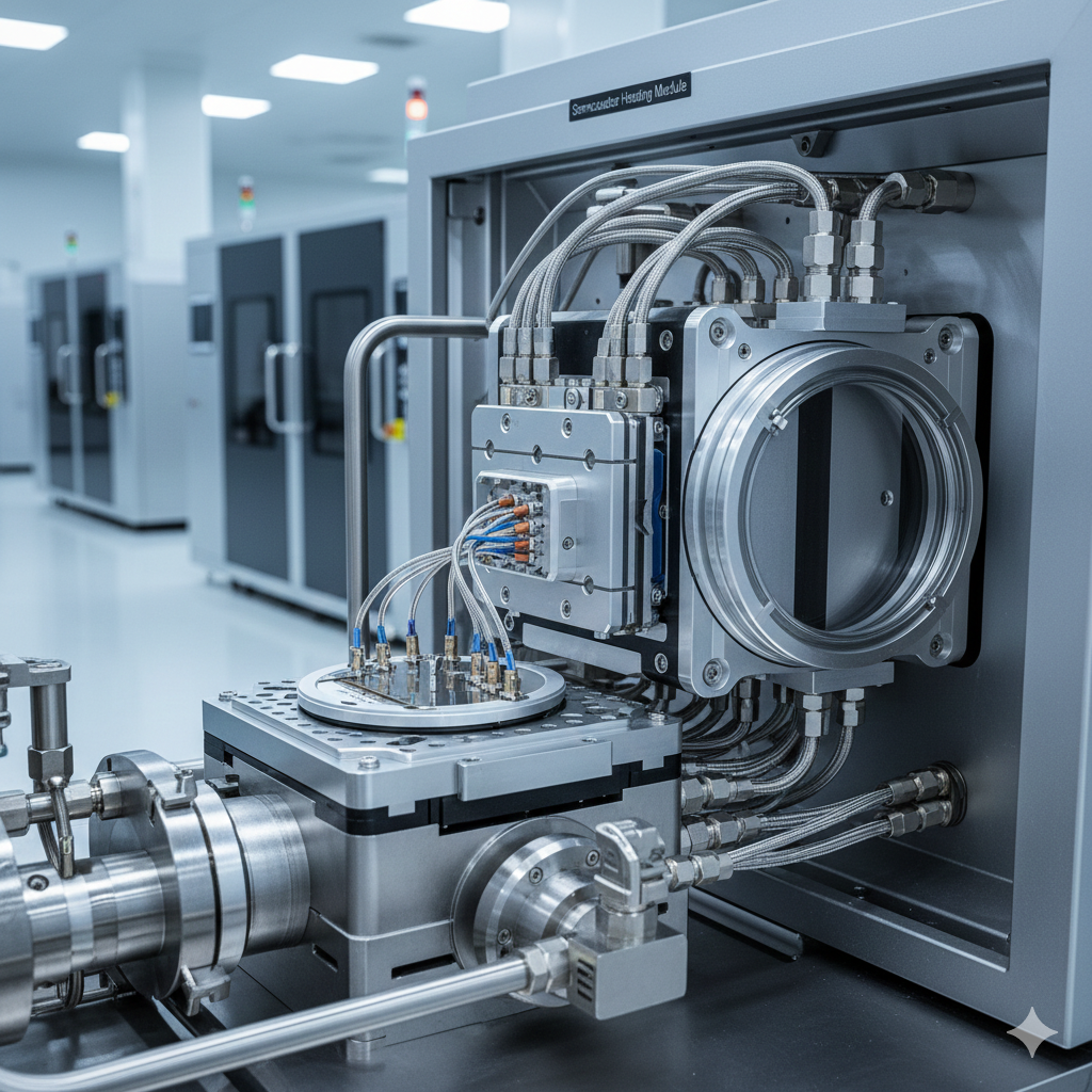 compact semiconductor equipment heating module for precise thermal management