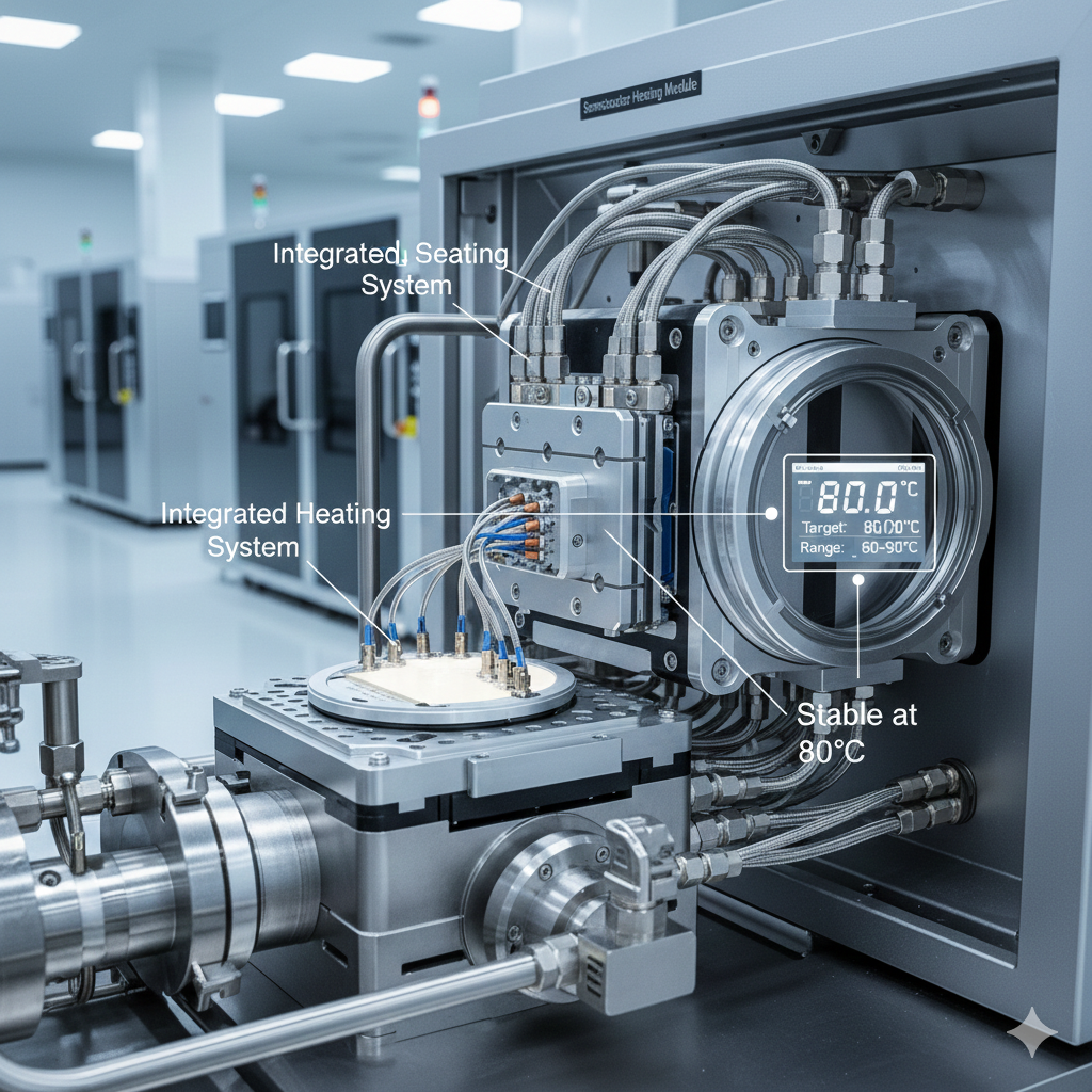 compact semiconductor equipment heating module for reliable thermal management