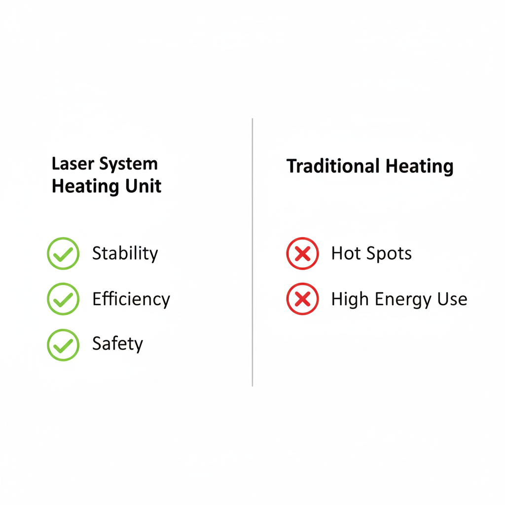 temperature stability improvement using laser system heating unit