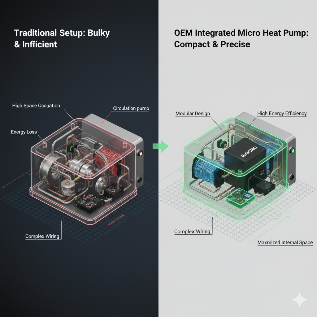 oem custom micro heat pump components and control interfaces