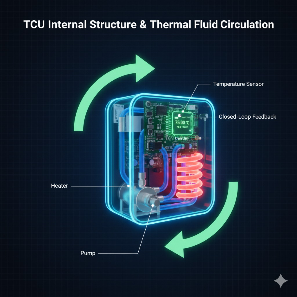 closed loop temperature control process in industrial tcu