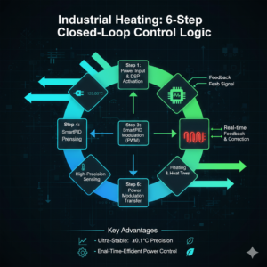 compact heating unit installed inside precision oem industrial equipment