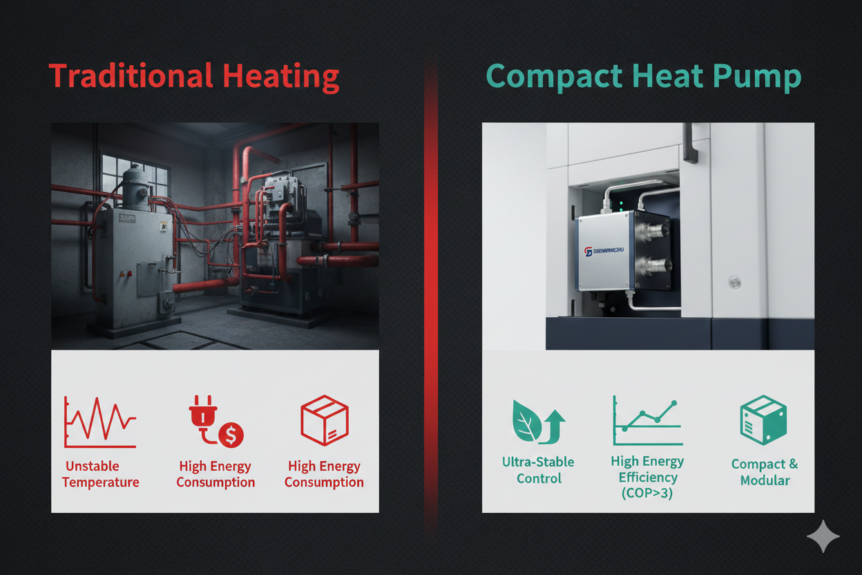 industrial heating pain points solved by micro high temperature heat pump