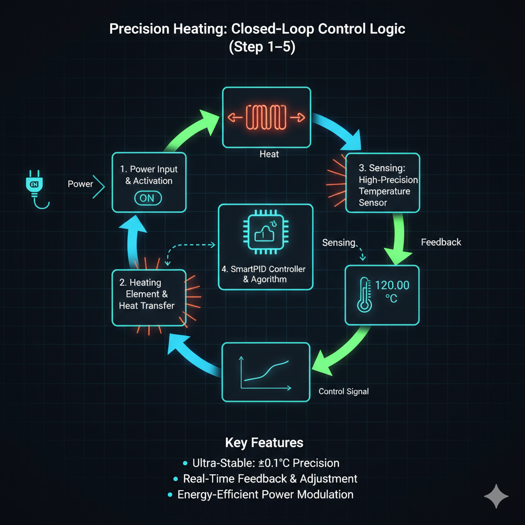 working principle of industrial heating module with closed loop temperature control